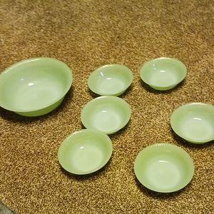 Vintage FireKing berry bowl set